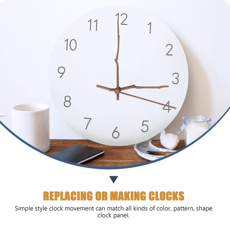 Gatuida Clock Movement with Hands Wood Silent Movement Watch Replacement