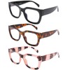 DOOViC 3 Pack Oversized Reading Glasses for Women Oprah Style