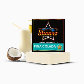 SHOWER STAR Bar Soap Body Wash For Men 5 Oz Daily Use Natural Shower Soap Men's Soap Long Lasting Freshness Olive & Natural Oils NonGMO No Parabens, Body Shower Soap (Pina Colada)