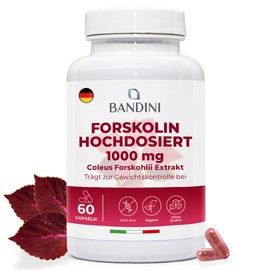 Bandini® Forskolin High Dose 1000 mg Vegan, 35:1 Extract of Coleus Forskohlii - 60 Forskolin Capsules - Suitable for Vegans and Vegetarians - Indian Nettle | Digestive Function and Body Weight