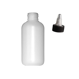 wolfmoon botanicals Set of 24 | 3 oz Squeezable Plastic White Bottle with Twist-Open (Yorker) Container