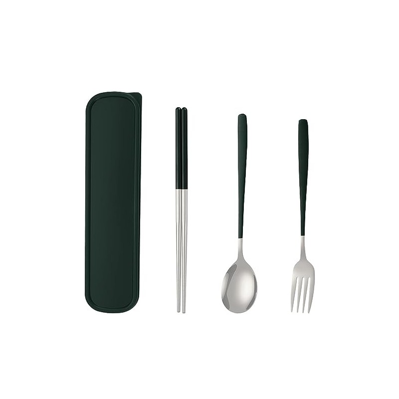 Travel Utensils with Case, Portable Lunch Box Utensils Set for