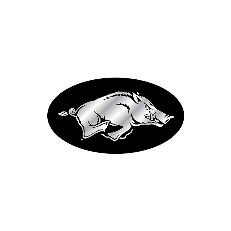 ARKANSAS RAZORBACK Running Hog Black Mirrored Hitch Receiver Cover