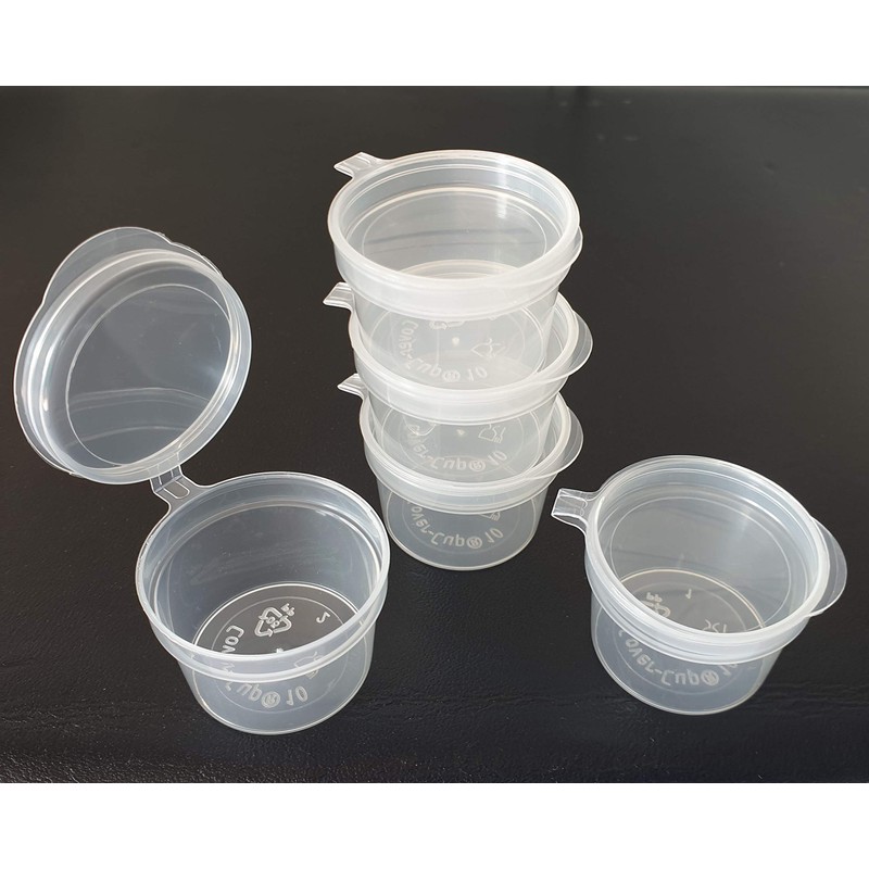 SHC Web 100 x Mini 10ml Hinged Lid Pots -