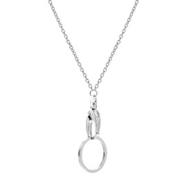 Fashion Lanyard, Wisdompro® Women's 19" Fashion Lanyard Necklace with Swivel Oval Clasp and Key Ring for ID Card Holders and Keys (O-Ring Chain)