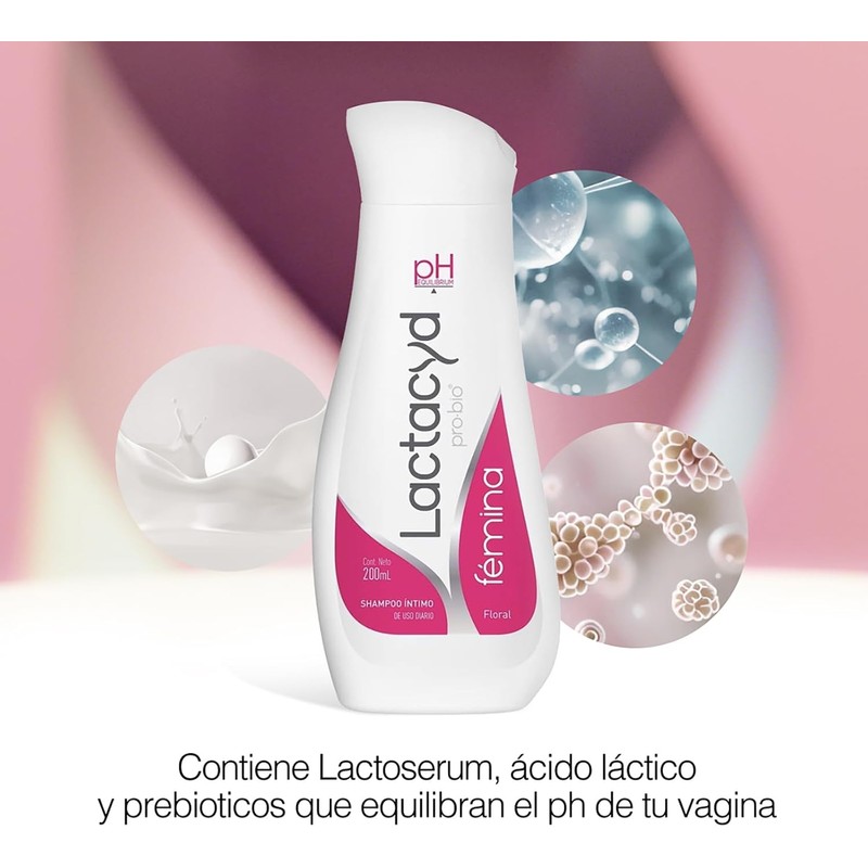 Lactacyd fémina shampoo íntimo de uso diario, 200ml