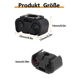 Car Brake Line Clip, Brake Hose Double Clip, Pack of 20 Clip Brake Line Holder, Brake Line Holder, Brake Line, Brake Hose, Black