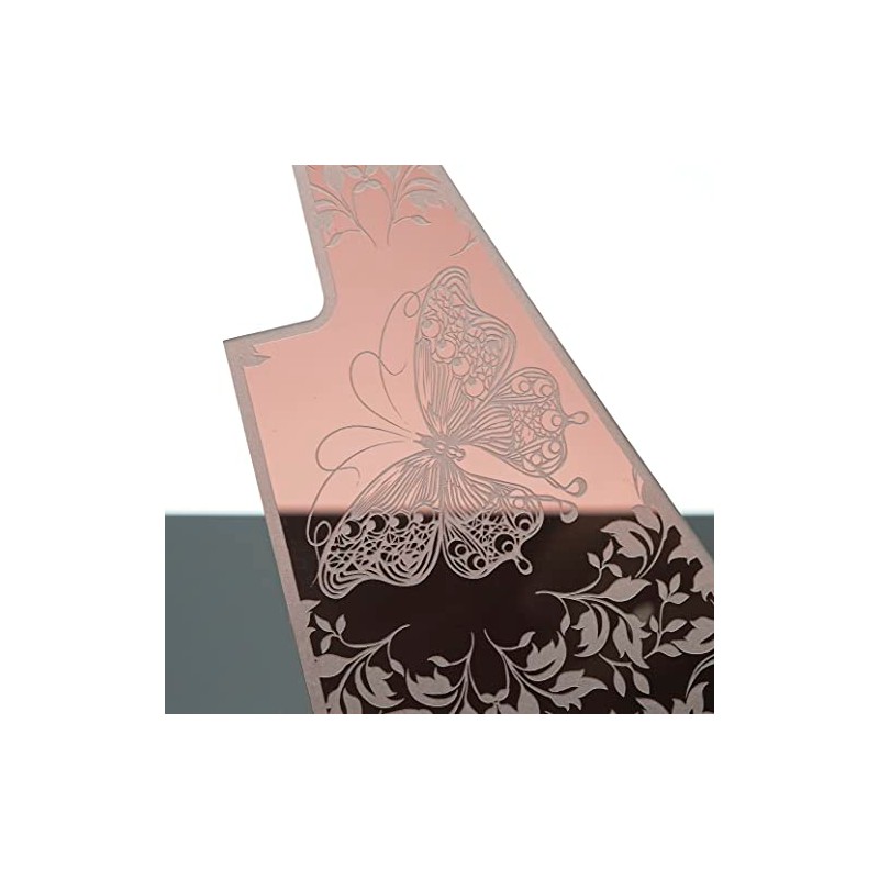 SCORELAY PICKS Clear Pickguard for Les Paul [Butterfly Sculpture] Sepia