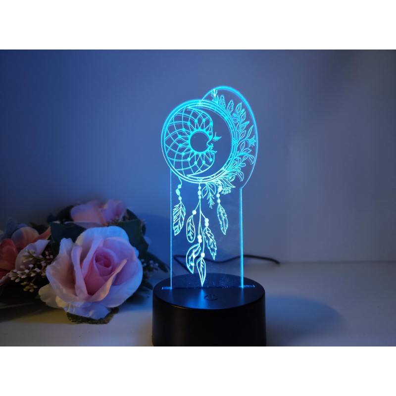 Optechvisual Dream Catcher with Moon as Night Light Sleeping Light