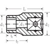 Stabilay Hex Robe Socket 45TX-E6, Insertion Angle: 0.37 x Total
