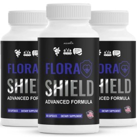 (3 Pack) Flora Shield Capsules, Supports Gut & Digestive Health & Comfort Pills