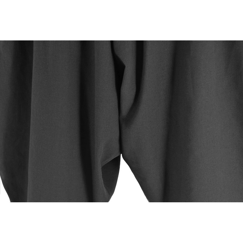 AITFINEISM Mens Elastic Waist Aladdin Harem Pants Loose Drop Crotch