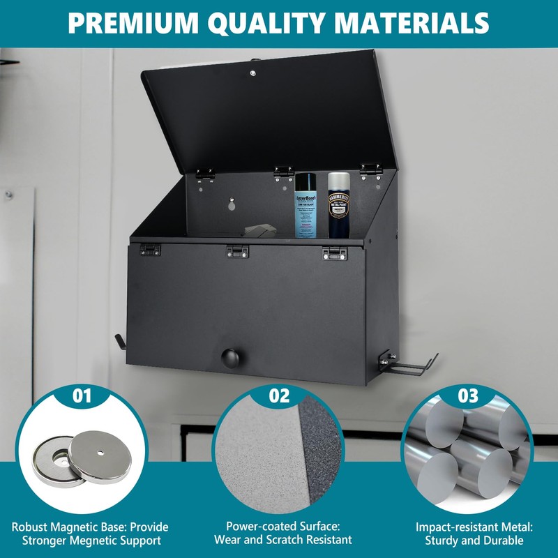DITKOK Magnetic Booth Box, Double Compartment Cabinet with Two Spray