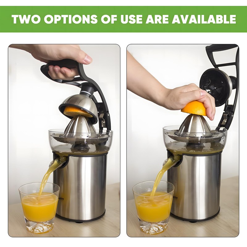 ASLATT Electric Citrus Juicer Squeezer Stainless Steel, Orange Juicer Electric,Homemade