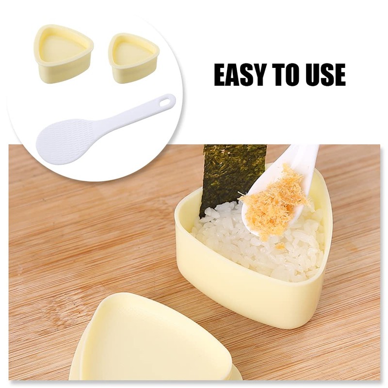 6 Pcs 2 Size Onigiri Rice Ball Maker Molds Non-Stick