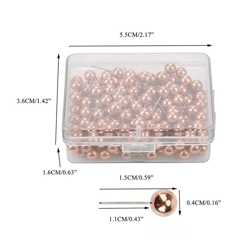 Pack of 200 Round Plastic Head Push Pins Head Push