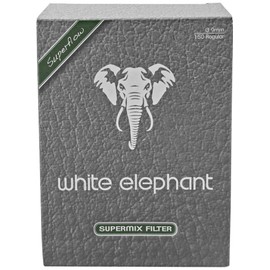 White Elephant 18589 Superflow Collection 9 mm Activated Carbon Filter Pack of 150 Paper