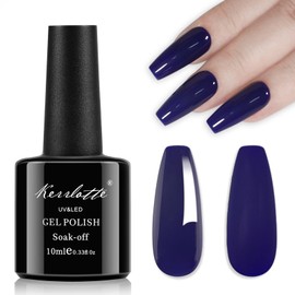 COSMOO Blue Gel Nail Polish Deep Blue/Navy Blue Gel Nail Polish Soak Off LED Gel Polish Nail Art 12ML Big Capacity Manicure Salon DIY Home Solid Gel Polish