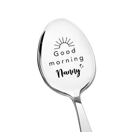 Nanny Mothers Day Gifts for Nan Nana Birthday Gifts for Grandma Good Morning Nanny Spoon Gift for Grandma Nana Coffee Tea Lovers Gifts for Women Nana Granny Retirement Gifts for Grandma Nan Spoon