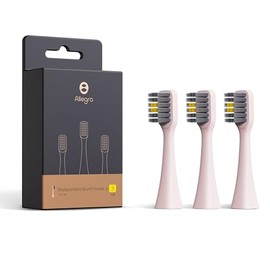 Allegro M1 Electric Toothbrush Replacement Heads (Rose Gold-Soft),3 Pack