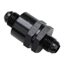 Podavelle 6AN Non Return One Way Inline Check Valve Fitting Aluminum Black