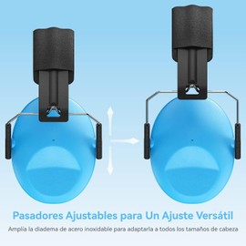 Orejeras Antirruido Para Niños,Orejeras De Protección Auditiva Para Aprender a Dormir Para Niños,Diseño De Esponja Con Cancelación De Ruido,Adecuado Para Protección Auditiva Para Niños.(Azul)