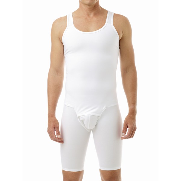Underworks USA Mens Compression Bodysuit Shaper - Girdle for Gynecomastia