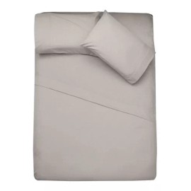 Tesso Juego De Sábanas Ultrasoft Microfibra Individual Color Rojo Diseño De La Tela Gris