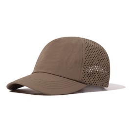 CLAPE Mesh Baseball Cap Breathable Baseball Cap Summer 5 Panel Cap Quick-Drying Outdoor Sports Caps UV Protection Shield Caps Men, WBBC7-Khaki
