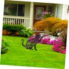 Outanaya Garden Art Cat Ornament Iron Art Garden Decoration Cat