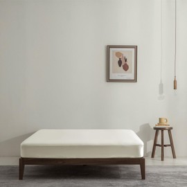 Tospass Satin Spannbettlaken 180x200 cm Boxspringbett Topper Weiß Luxus Seide Glanzsatin Spannbetttuch Glatt Leintuch Weiche Microfaser Bettlaken für Matratze bis 15-30 cm Hohe