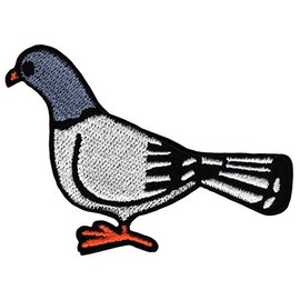 Pigeon Bird Sew-On Patch Iron On or Sew On Iron-On Clothes Embroidered Iron-On Patch Applique Patch Size 7.6 x 5.0 cm