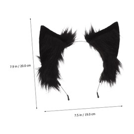 Vaguelly Plush Hair Hoops with Furry Ears Adorable Headband for Women and Comfortable Decorative Accessory for Parties and Role Play Creative Cat Ear Design