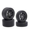 keeda 4Pack Rubber Tires and Wheels, Suitable for Losi Micro