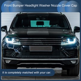 INFINAUTO Front Right Bumper Headlight Washer Nozzle Cover Cap No.7L6807752B Bumper Trim Nozzle Cover for Volkswagen Touareg 2007-2010 White Plastic 1 Pcs