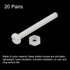 sourcing map 20 Pairs Nylon Screw Nut Assortment, M4x40mm Slotted