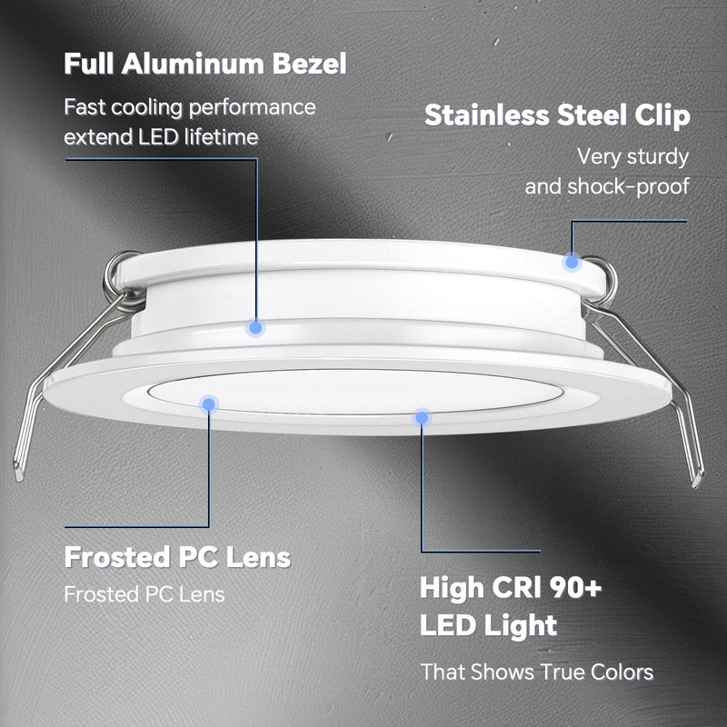 acegoo RV 2.75" Recessed LED Ceiling Light 12V Ultra-Thin Puck
