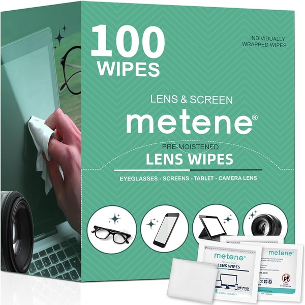 Metene 100 Pack Lens Cleaning Wipe 1.jpg