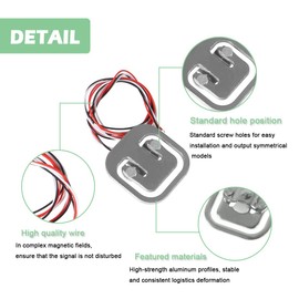 ALAMSCN Pack of 8 Half Bridge Load Cell 50 kg Half Bridge Strain Gauge Weight Sensor + 2 Pieces HX711 Module for Arduino Microcontroller DIY