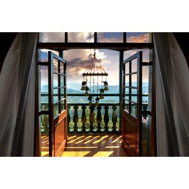 Tarini Gallery Colourful Windchimes Jhoomar Hanging for Home Door Wall Temple Bedroom Decorative Accessories for Party Festival Decor Wedding Festivities & Gifting Size 21 Inches (Elephant)