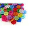 13mm Assorted Glitter Buttons - Mixed Colours (50 Buttons)