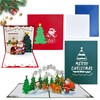 CAREDGO Pop Up Christmas Cards, 2 Pieces Christmas Card with