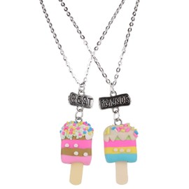 Stands Out, Supplying Outstanding Gifts Best Friends Necklace Pair Ice Lollies Set BFF Friendship Chain Charm Pendant