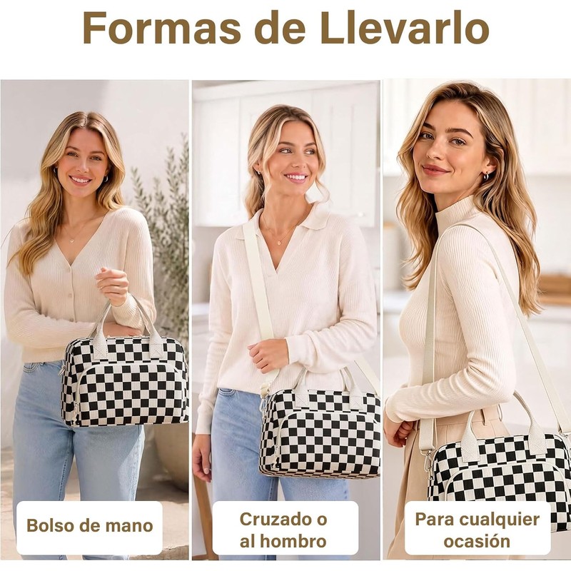GALASALA Lonchera para Mujer 10L, Aislamiento Triple, Paquete Hielo 100g