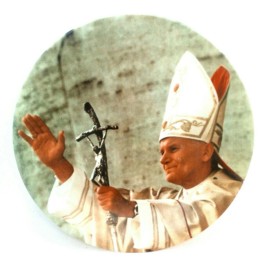 Porcelain Pope John Paul II Commemorative 10" Collector's Plate Made in Italy