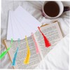 SEWACC 10 Sets Aluminum Blank Bookmarks with Tassels for Sublimation