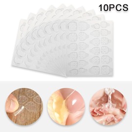 10 Sheets 240 Pieces Nail Glue Stickers Nail Glue Double-Sided Transparent for Women Nail Art DIY Decoration