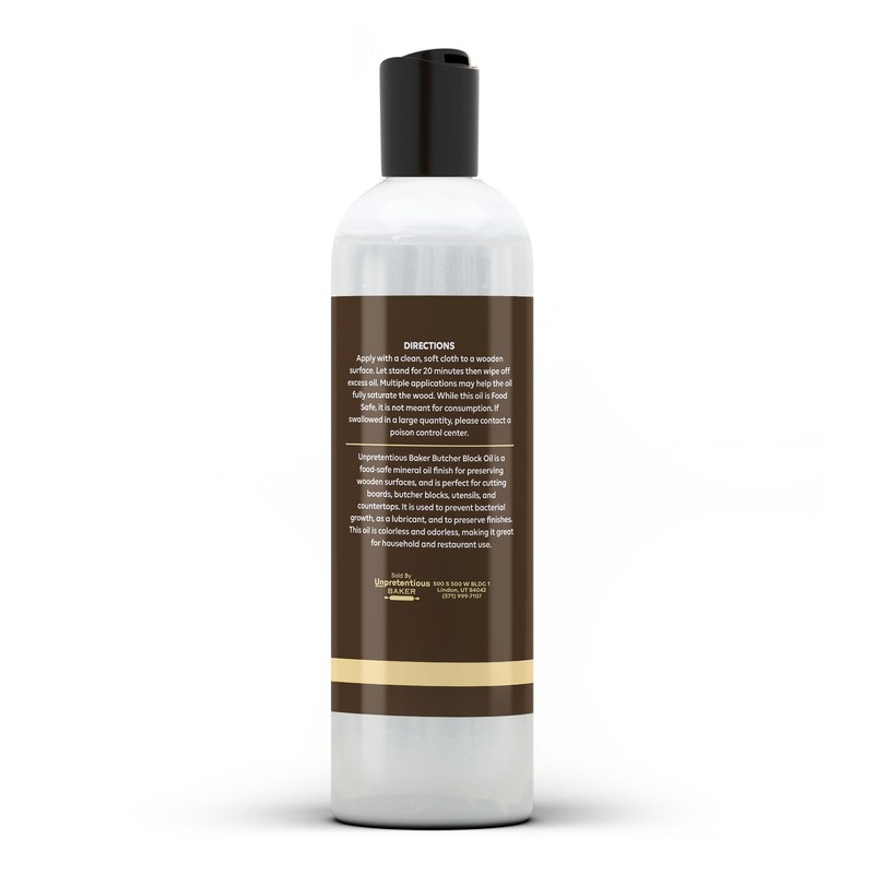 Unpretentious Butcher Block Oil, 16 fl oz, Safe for Butcher