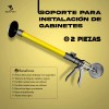 2 Soportes Instalación De Gabinetes Poste Ajustable 115 Cm