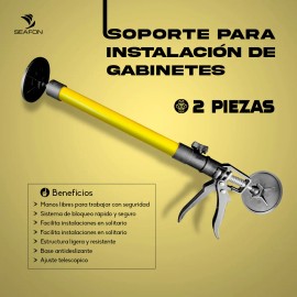 2 Soportes Instalación De Gabinetes Poste Ajustable 115 Cm
